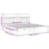 vidaXL Metal Bed Frame without Mattress with Headboard Black 200x200cm
