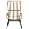 vidaXL Garden Chair Poly Rattan Light Brown
