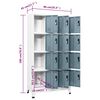 vidaXL Locker Cabinet Light Grey and Dark Grey 90x45x180 cm Steel