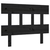 vidaXL Bed Headboard | Black | Solid Pine Wood | Fits standard bed sizes