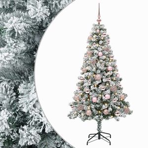 vidaXL Artificial Christmas Tree with Bauble 120 cm 150 LEDs