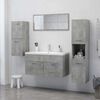vidaXL Bathroom Cabinet Concrete Grey 30x30x130 cm Engineered Wood