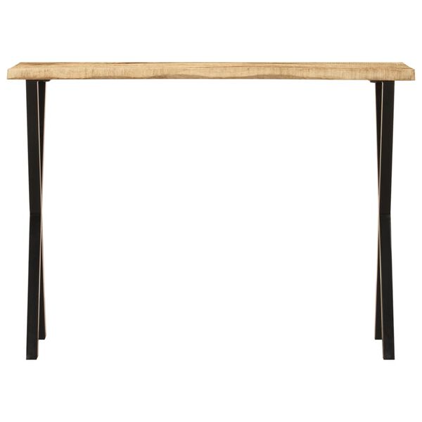 vidaXL Console Table with Live Edge 105x33x76 cm Solid Wood Mango