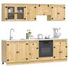 vidaXL Cabinet with Drawer SKI 8 pcs Honey Brown Solid Pine Wood