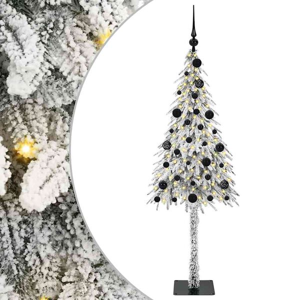 vidaXL Christmas Tree with 150 LEDs White 150 cm PE and Steel