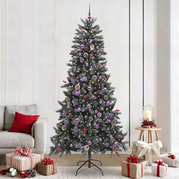 vidaXL Artificial Christmas Tree with 300 LEDs with Stand Green 240 cm