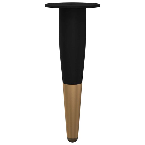 vidaXL Furniture Feet 12 pcs Black and Gold &Oslash; 40 x 98 mm Iron