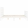 vidaXL Bed Frame without Mattress White Small Double Solid Wood