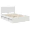 vidaXL Bed Frame with Headboard White 140 x 200 cm Solid Pine Wood