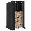 vidaxL Firewood Rack with Rain Cover 100x100x200 cm Galvanised Steel