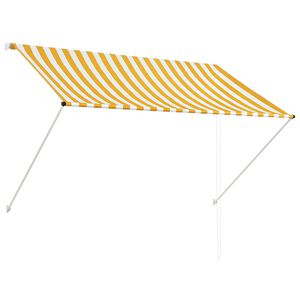 vidaXL Retractable Awning 200x150 cm Yellow and White