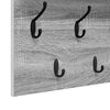 vidaXL Wall-Mounted Coat Rack with Shelf Grey Sonoma 80 x 40 x 12 cm