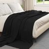 vidaXL Throw Blanket Black 240 x 220 cm Fleece
