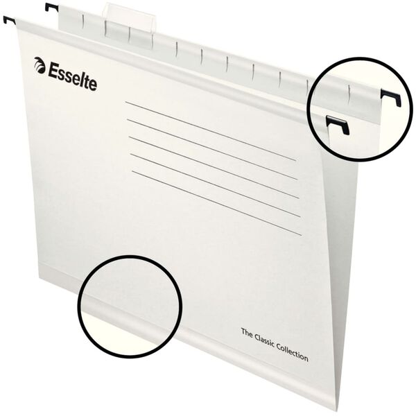 Esselte Reinforced Suspension File 25 pcs White