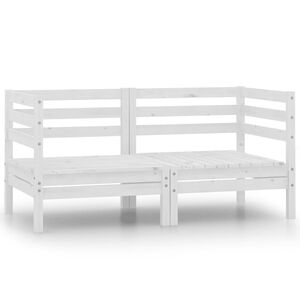 vidaXL Corner Sofa | White | Solid pine wood | Standard | Modular | Corner Sofa
