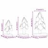 vidaXL Christmas Tree with Stand 3 pcs Brown Solid teak wood