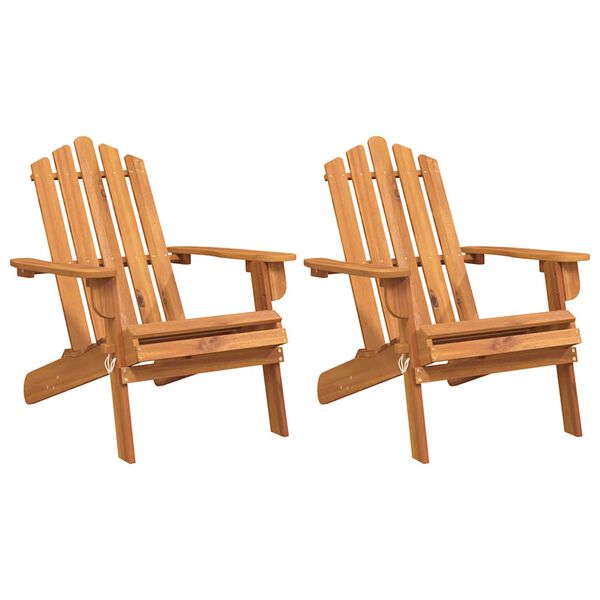 vidaXL Garden Adirondack Chairs 2 pcs Solid Wood Acacia