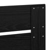 vidaXL Bed Frame with Headboard Black 120 x 190 cm Solid Pine Wood
