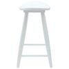 vidaXL Dining Chairs 2 pcs White 46 x 37 x 63 cm Solid Rubber Wood