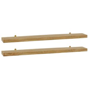 vidaXL Wall Shelves 2 pcs 110x15x4 cm Solid Wood Teak