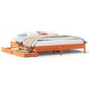 vidaXL Bed Frame without Mattress Wax Brown 200x200 cm Solid Wood Pine