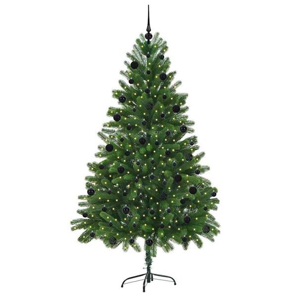 vidaXL Christmas Tree with 300 LEDs with Stand Green 210 cm PE