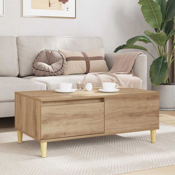 vidaXL Coffee Table Artisan Oak 90 x 50 x 35 cm Engineered Wood