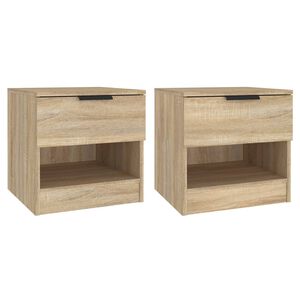 vidaXL Bedside Cabinets 2 pcs Sonoma Oak Engineered Wood