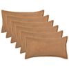 vidaXL Cushion Cover 6 pcs HOUTEN Beige 40 x 70 cm Boucl&eacute;