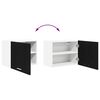 vidaXL Hanging Cabinet with Door Black Oak and White 50 x 31 x 40 cm