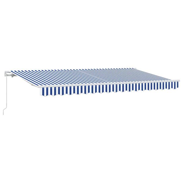 vidaXL Retractable Awning Blue and White 350 x 200 cm