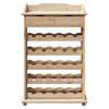 vidaXL Wine Rack Natural 58 x 28 x 90 cm Solid Pine Wood