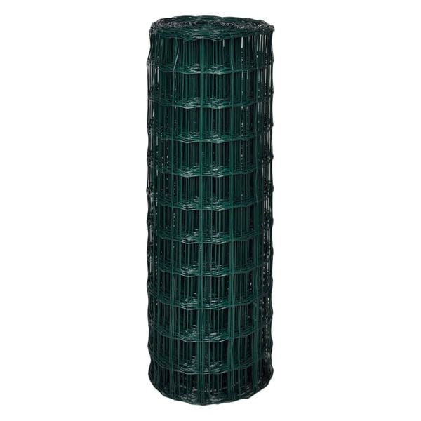 vidaXL Euro Fence Steel 25x1.7 m Green