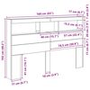 vidaXL Headboard Cabinet with LED Artisan Oak 160x17x102 cm