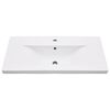 vidaXL Bathroom Washbasin Frame with Built-in Basin White Iron