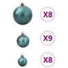 vidaXL Christmas Baubles 100 pcs Green &Oslash;3/4/6 cm