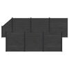 vidaXL Fence Panel 7 pcs WPC and Aluminium Black