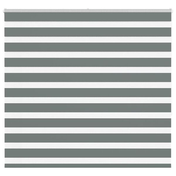 vidaXL Zebra Blind Dark Grey 160x150 cm Fabric Width 155.9 cm Polyester