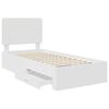 vidaXL Bed Frame with Headboard White 90 x 190 cm Engineered Wood
