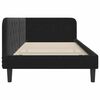 vidaXL Corner Bed Frame with Headboard Black 90 x 190 cm Velvet