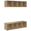 vidaXL TV Cabinet Set 2 pcs Artisan Oak Engineered Wood