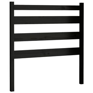 vidaXL Bed Headboard Black 81x4x100 cm Solid Wood Pine