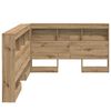 vidaXL Storage Headboard with Shelf Artisan Oak 120 cm Engineered Wood