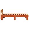 vidaXL Bed Frame with Headboard Wax Brown 90 x 200 cm Solid Pine Wood