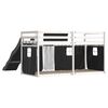 vidaXL Bunk Bed without Mattress with Slide White and Black 90x190 cm Single
