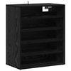 vidaXL Shoe Cabinet Black Oak 60 x 35 x 70 cm Engineered Wood