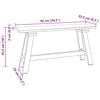 vidaXL Bench Natural 93 x 26 x 45 cm Mahogany Wood