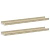 vidaXL Wall Shelves 2 pcs White and Sonoma Oak 60x9x3 cm