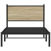 vidaXL Metal Bed Frame without Mattress Sonoma Oak 100x200 cm
