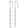 vidaXL 5-Step Dock Ladder Silver 45 &times;11.5 &times;190 cm Aluminum